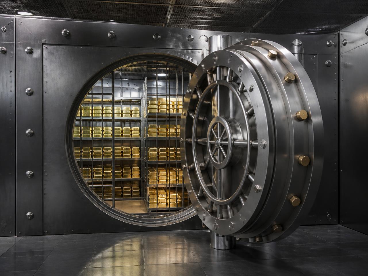 Secure gold vault storage